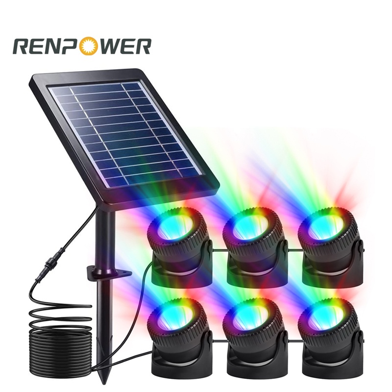 Yeni Günəş Led İşıqları IP68 Günəş Sualtı Rəngli İşıqlar Açıq Bağ Hovuz Dekorativ İşıqlandırma